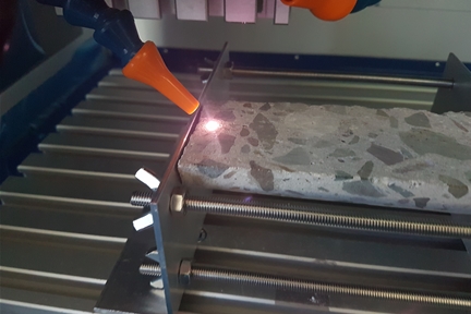 Element mapping on concrete drill core