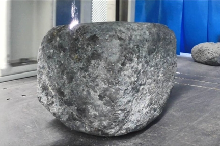refractory stone with LIBS plasma