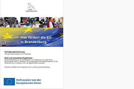 Here the EU is funding in Brandenburg